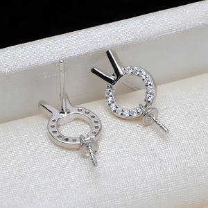 Juego de Anillos y Pendientes de Plata S925 para Mujer, con Diseño de Mariposa, Nudo, Perla y Bandeja Vacía 1352 - Accesorios de Joyería Personalizados - Product Image 4