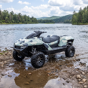 Bateau amphibie de loisirs 1600cc 4 cylindres en fibre de verre avec 2 sièges CVT 60-70km/h pour les jeux aquatiques - Product Image 5