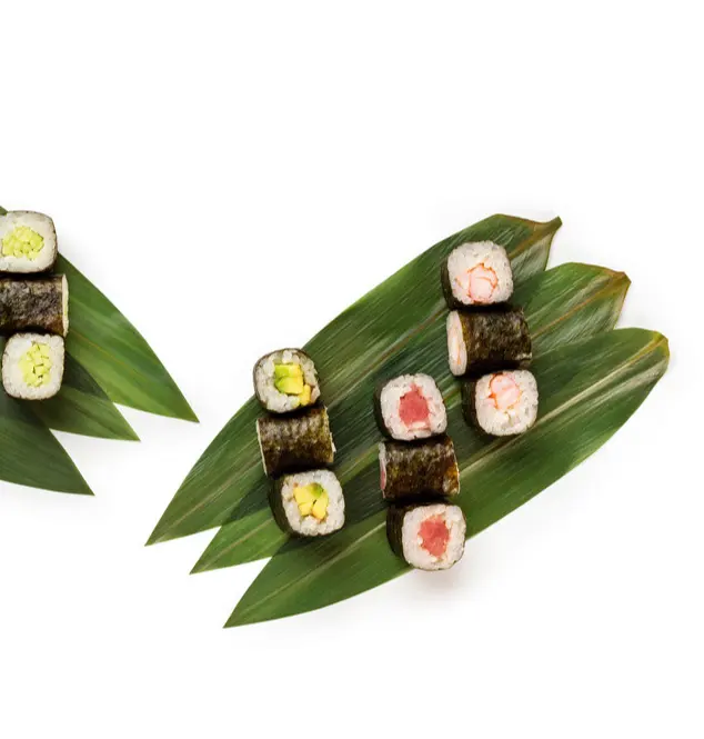 Grosir alami Sushi HOBA daun bambu segar