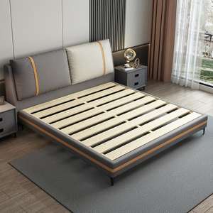 Cama Moderna Tapizada de 1.8m, Tamaño Doble, Estructura de Caja Alta, Muebles para Recámara Principal - Product Image 3