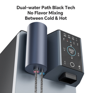 Machine à glaçons commerciale de comptoir avec distributeur d'eau chaude et froide pour bureau, machine de filtration d'eau RO automatique - Product Image 4