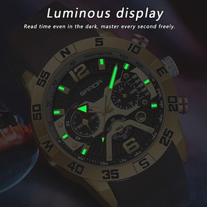 Reloj de Pulsera de Cuarzo para Hombre Sanda 9018, Cronógrafo de Seis Agujas, Luminoso, con Calendario y Función Impermeable - Product Image 5