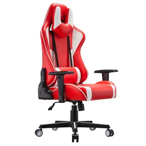 Red leather PU care free locking anji racing gaming chair