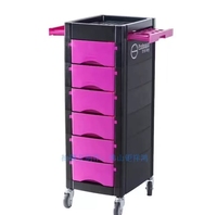 Chariot de Salon Professionnel en Plastique pour Coiffeur et Barbier, Noir
