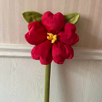 Fiori Artificiali Giganti in Tessuto con Foglie per Decorazioni di Vetrine, Feste e Matrimoni