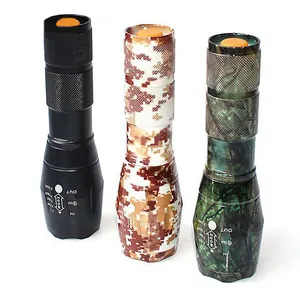 Lampe de poche tactique à Led Super lumineuse, lampe torche personnalisée pour Camping, chasse, jeu CS, Camouflage, Zoom