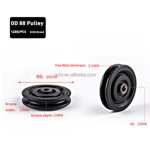 जिम राउंड बेल्ट की फिटनेस उपकरण 70/80/90/115 मिमी प्लास्टिक नायलॉन जिम पल्ले व्हील साइलेंट असर स्टॉक में - Product Image 3