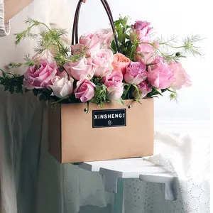 DIY 방수 꽃다발 선물 가방 꽃 포장 상자 크래프트 꽃집 종이 발렌타인 데이 장미 선물 포장 아트 종이 가방