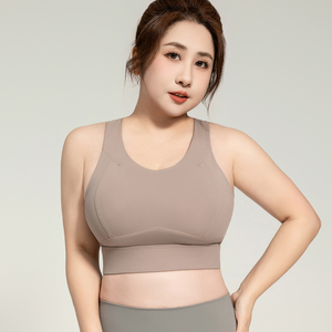 <span class=keywords><strong>Sujetador</strong></span> Deportivo de Yoga Transpirable de Nailon y Elastano con <span class=keywords><strong>Espalda</strong></span> Cruzada, Tallas Grandes 5XL para Mujer - Product Image 4