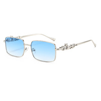 Lunettes de soleil de luxe rétro carrées en alliage SPUKA HR5671 2026 avec verres dégradés, protection UV400, logo personnalisé