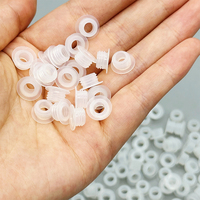 Bouchons d'étanchéité en silicone transparent OEM du fabricant, à nervures rondes, résistants aux hautes températures, embouts en caoutchouc