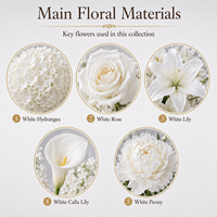 Boule de fleurs artificielles en soie personnalisée, centre de table de mariage, arrangement floral pour buffet, haute simulation