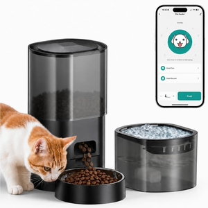 2026 New Unique Design Wifi App Smart Pet Feeder Food Dispenser Remote Control Both Sides Feeding 2 Pets <b>Cats</b> with Wet Food Bowl - Product Image 1