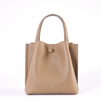 Sac à main seau en cuir véritable de haute qualité, grande capacité, imperméable, pour femme, avec bandoulière simple et chaîne décorative, tendance