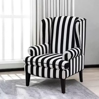 Canapé une place de style rétro américain et français, fauteuil rembourré en tissu pour salon et chambre à coucher, usage de loisirs