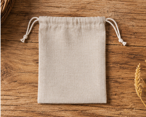 Pochette en lin de haute qualité pour bijoux MHC avec cordon de serrage, doublure en velours, pour emballage cadeau de Noël, lavable, impression de logo personnalisée - Product Image 5