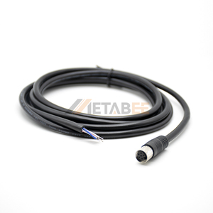 <span class=keywords><strong>Cable</strong></span> de Extensión de Sensor Sobremoldeado Personalizado M8 Macho-Hembra, Impermeable, para Tira de LED Pixel, con PVC Negro, 1m 10m, 4 6 Pines - Product Image 5