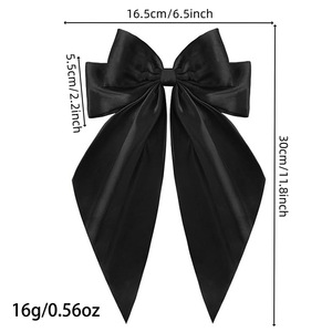 Big <strong>Hair</strong> Bows Solid Color Long Tail Bowknot <strong>Hair</strong> Clip <strong>Hair</strong> Ribbon Barrettes Metal Clips Women Popular <strong>Hair</strong> <strong>Accessories</strong> - Product Image 6