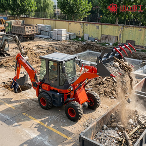 Chargeuse-pelleteuse <span class=keywords><strong>mini</strong></span>-excavatrice à moteur diesel 4x4, équipement de construction compact haute efficacité, vente directe usine - Product Image 3