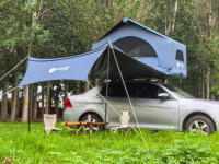 Tente de toit gonflable OEM portable pour glamping en extérieur, grande, avec coque et ailes, best-seller, imperméable