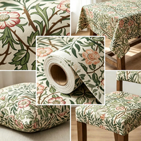 Nappe en toile imprimée florale style pastoral britannique vintage, motif bruyère douce, pour extérieur, personnalisable