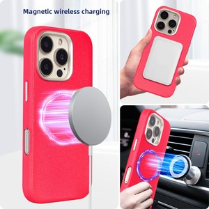 Funda de Teléfono con Carga Inalámbrica Magnética de Cuero PU Antihuellas a <span class=keywords><strong>Precio</strong></span> de Mayoreo para <span class=keywords><strong>iPhone</strong></span> <span class=keywords><strong>13</strong></span> 14 15 16 Plus 17 Pro Air Pro Max - Product Image 4