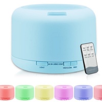 Diffuseur d'arômes 500 ml avec télécommande, humidificateur d'air, lumière LED 7 couleurs, humidificateur à vapeur froide, diffuseur d'huiles essentielles