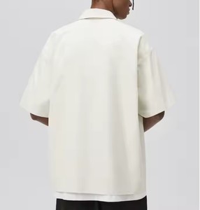 Chemise à manches courtes en coton de haute qualité personnalisée avec boutons <span class=keywords><strong>T</strong></span>-<span class=keywords><strong>shirt</strong></span> rétro à manches courtes pour hommes - Product Image 4