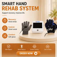 Gants robotiques d'exercice manuel pour la rééducation des doigts, pour patients victimes d'AVC et d'hémiplégie, Gant miroir, Entraînement électrique quotidien, ISO LEYIDI