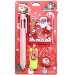 Soododo rigorosamente selezionare penna a dieci colori Set di cancelleria babbo natale regalo di festa per gli studenti che imparano per uso scolastico - Product Image 1