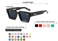 Lunettes de soleil oversize tendance 2026, monture épaisse rectangulaire, pour hommes et femmes, avec logo personnalisé