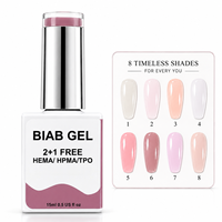 15ml dernière extension professionnelle de salon d'ongle gel dur pour ongles longs gel liquide de constructeur de couleurs naturelles rose clair