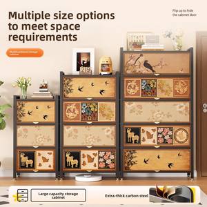 Estantería de Estilo Vintage para el Hogar con Puertas Abatibles, Organizador de Libros de Acero al Carbono Reforzado, Estante de Almacenamiento para Estudio y Sala de Estar - Product Image 3