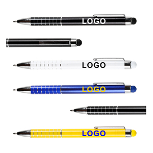 Promotional Plastic Ballpoint <b>Pen</b> With 2-1 Stylus Screen Touch Custom Logo Printing Brand Manufacturers Ball <b>Pens</b> Stationery - Product Image 2