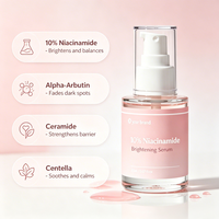 Sérum éclaircissant à la niacinamide pour éliminer les taches brunes, sérum visage quotidien léger à base d'eau, marque privée