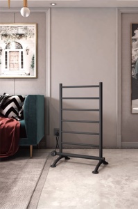 Toallero Eléctrico Independiente con Calefacción, <span class=keywords><strong>Secador</strong></span> <span class=keywords><strong>de</strong></span> <span class=keywords><strong>Toallas</strong></span> <span class=keywords><strong>de</strong></span> <span class=keywords><strong>Pie</strong></span> para Baño, 6/10 Barras - Product Image 4