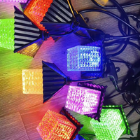 Lumières de jardin extérieures étanches IP65 Chaîne de boules à bulles solaires à LED avec éclairage décoratif rond de festival de boule de cristal en PVC