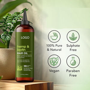 Aceite de semilla de cáñamo natural puro de etiqueta privada, aceite de biotina de cáñamo, aceite de mezcla para el cabello, masaje para el cuidado de la piel del cabello - Product Image 3