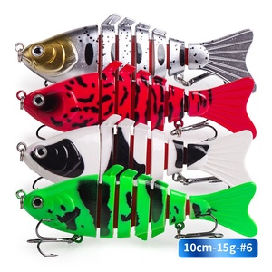 Esca Artificiale in Acciaio Inox a 7 Sezioni da 10cm per Pesci d'Acqua Dolce, Esca Artigianale in Confezione Colorata, 40 Colori - Product Image 1