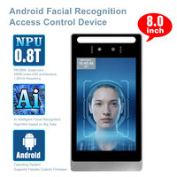 Escáner de Venas de la Palma de la Mano con Cámara de 8'' y 2MP, Reconocimiento Facial Android, Visión Nocturna, Videoportero, Control de Asistencia, Terminal de Control de Acceso, SDK