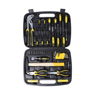 Coffret d'outils de 57 pièces, jeu de douilles 1/4 po en acier au carbone, kit de réparation domestique - Product Image 1