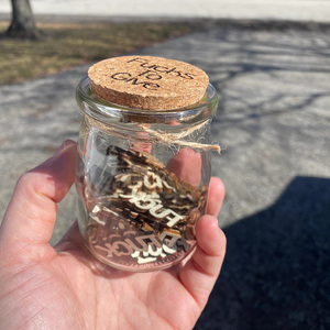 Pot de stockage en verre de 7 oz 210ml de <span class=keywords><strong>mot</strong></span> en bois, FK pour donner des pots drôles Gag cadeau <span class=keywords><strong>anniversaire</strong></span> vacances de noël cadeau drôle - Product Image 2