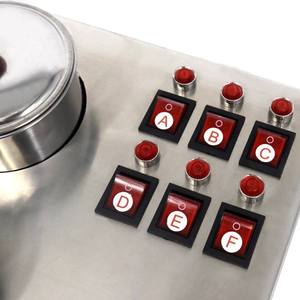 Máquina Profesional de Teñido de Lentes de 6 Posiciones con Control Digital de Temperatura y Calentamiento por Infrarrojos para Equipos de Laboratorio Óptico - Product Image 2