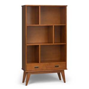 DB Draper Mid for Century Wide Bibliothèque et unité de rangement Teck Marron-pour la maison, le bureau, le salon, la chambre ou l'école - Product Image 1