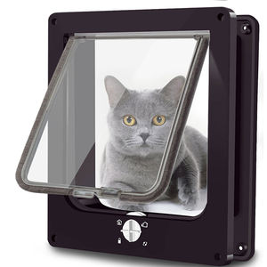 Porte pour animaux de compagnie à 4 voies avec fermeture sécurisée, pour portes et fenêtres intérieures et extérieures, installation facile, entrée pour animaux de compagnie avec volet transparent - Product Image 2