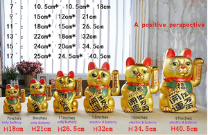 Bán Buôn Lớn Điện Mèo May Mắn Doanh Nghiệp Quà Tặng Vẫy Tay Lớn Trang Trí <span class=keywords><strong>Maneki</strong></span> <span class=keywords><strong>Neko</strong></span> Cho 7 9 11 13 15 17 Inches Kinh Doanh - Product Image 4