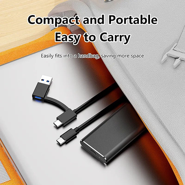 Type-c Portable External SSD Solid State Hard Disk Hard Drive Write 400MB/S