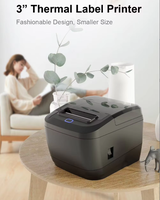 MASUNG MS-310, Impresora de Etiquetas y Recibos 2 en 1 de 3 Pulgadas, Impresora Térmica de Etiquetas sin Tinta