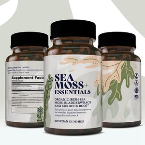 Cápsulas de Fórmula Personalizada para Reforzar el Sistema Inmunológico, Cápsulas Mixtas Crudas, Píldoras Mary Ruth, Píldoras Orgánicas 100% de Musgo Marino Irlandés - Product Image 1