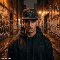 Casquette de baseball personnalisée avec broderie Old English, 5 panneaux, visière incurvée, style Dad Hat, streetwear urbain West Coast, vente en gros, faible MOQ